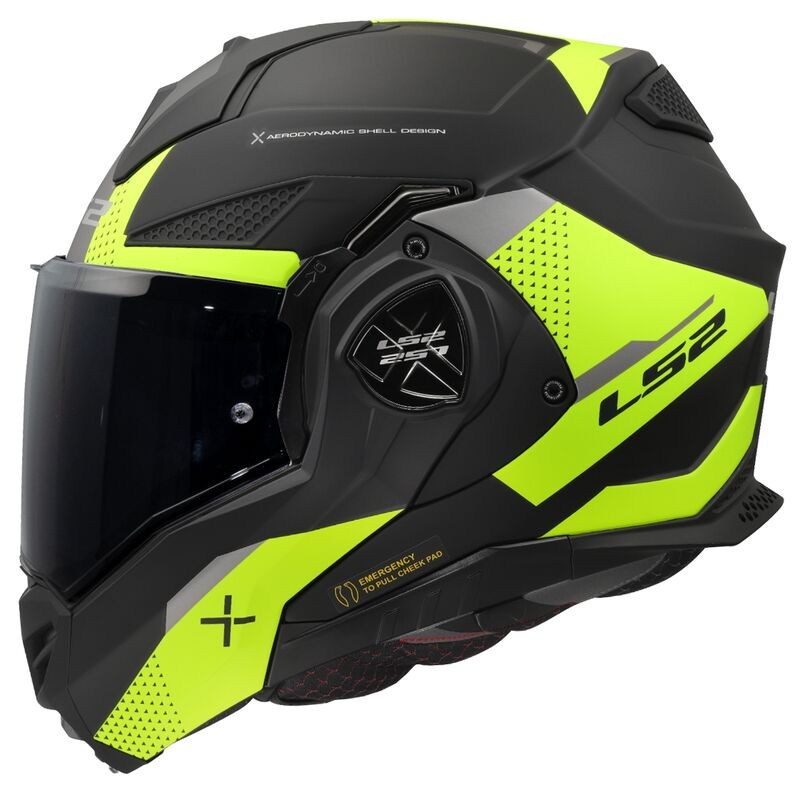 CASCO MODULARE RIBALTABILE FF901 ADVANT X OBLIVION GIALLO/NERO OPACO LS2