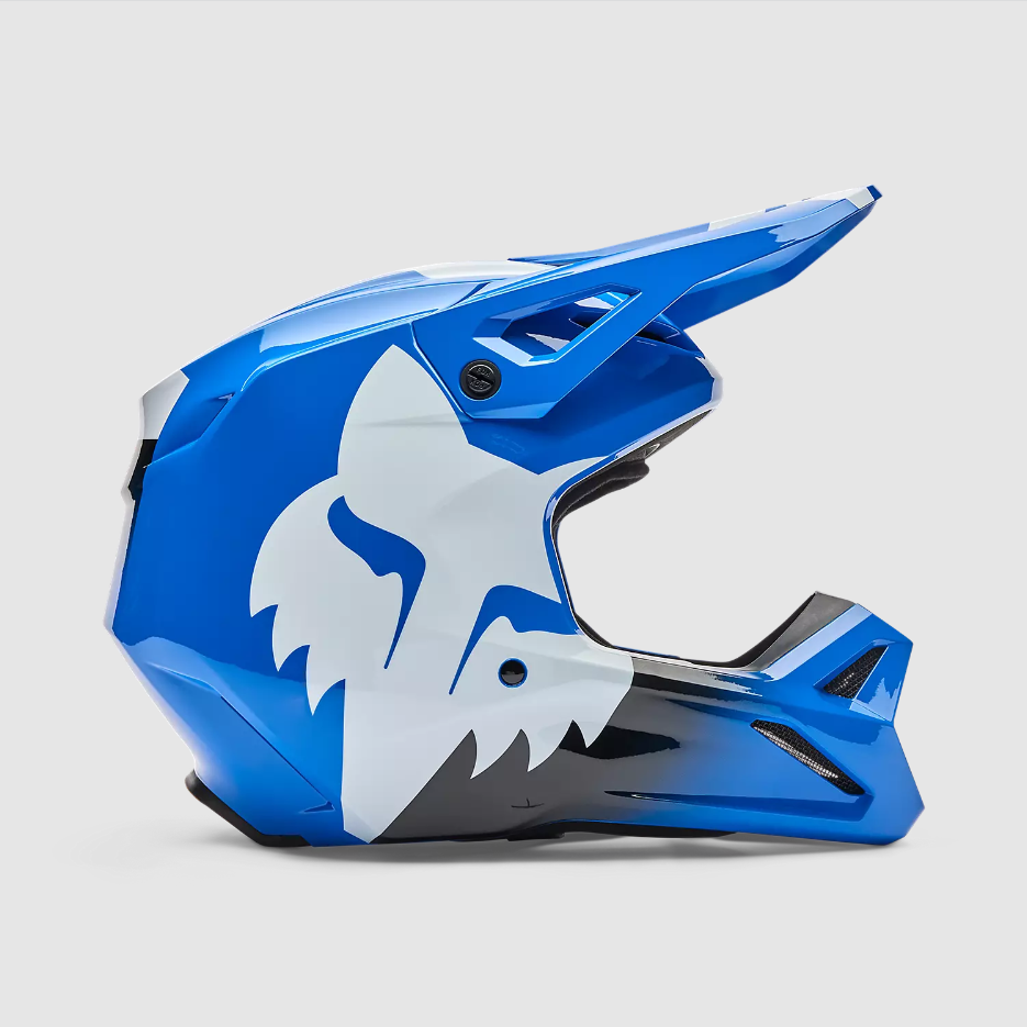 Casco Cross Fox Racing V1 Shield Blu