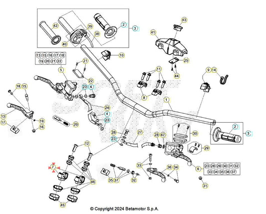CAVALLOTTO MANUBRIO INFERIORE BETA RR 2T-4T X-PRO 2025 CROSS RX 2025