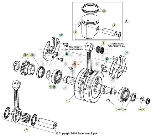 Chiavetta 4.5 lato frizione RR 125-200-250-300 2T 2013/2025 - CROSS RX 300 2T