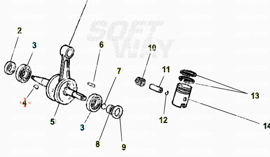 Chiavetta per volano AM6 Beta RR 50 2005/2025