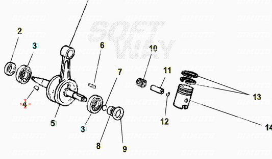 Chiavetta per volano AM6 Beta RR 50 2005/2025