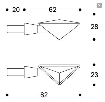 COPPIA FRECCE UNIVERSALI BARRACUDA Z-LED