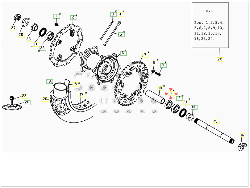 Cuscinetto Ruota Posteriore 25X47X8 Beta RR 400-450-520-525 4T (2005-2010) OEM 1299260000