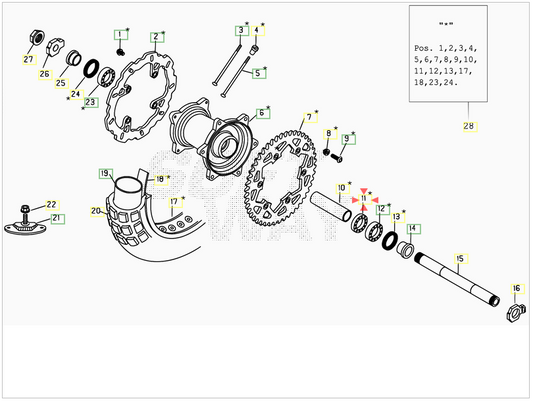Cuscinetto Ruota Posteriore 25X47X8 Beta RR 400-450-520-525 4T (2005-2010) OEM 1299260000