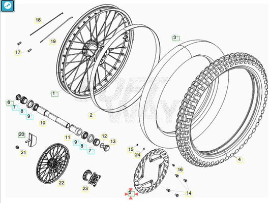 Disco freno anteriore Beta RR 350-400-450-520-525 4T 2005/2012