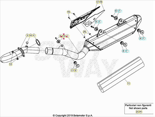 Distanziale Beta RR 350/390/430/480 4T 2020-2024