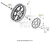 Distanziale mozzo ruota posteriore lato disco Beta RR 50 (2005-2025) RR 125 4T (2007-2016) RE 125 4T (2008-2016) OEM 1385728000
