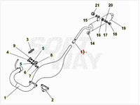 Fascetta marmitta Beta RR 50 Enduro 2005/2006 Motard 2007/2009