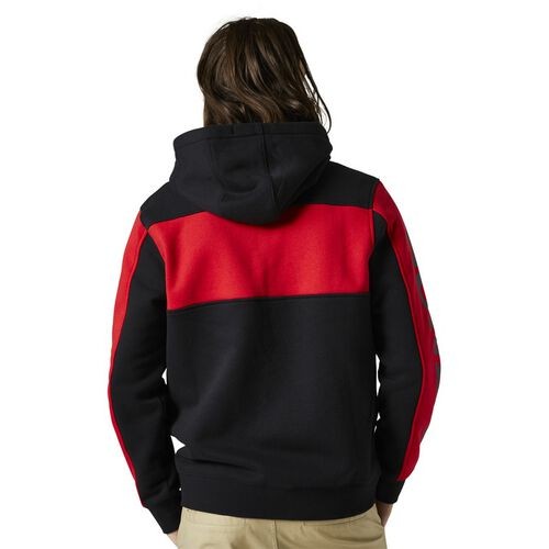 Felpa con Cappuccio e Cerniera Honda Nero/Rosso Fox