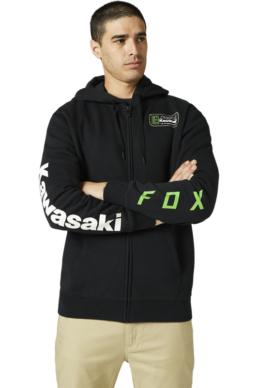 Felpa con Cappuccio e Cerniera Kawasaki Fox