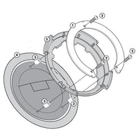 Flangia borsa tanklock Ducati Monster 1100 Evo 2011/2012 - Monster 696 / 796 / 1100 2008 /2014