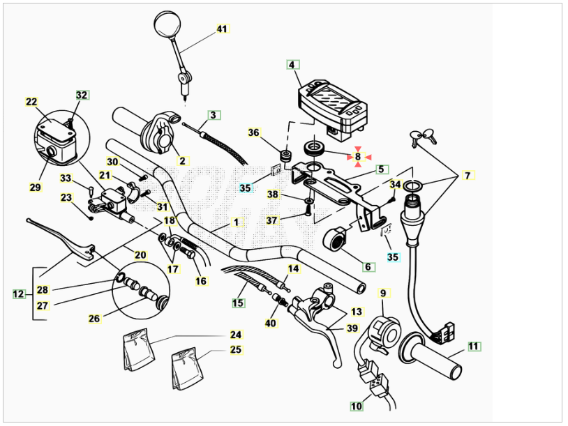 Ghiera commutatore Beta RR 50 Enduro/Motard 2005-2011 RR/RE 125 4T AC 2005-2011