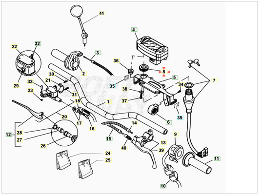 Ghiera commutatore Beta RR 50 Enduro/Motard 2005-2011 RR/RE 125 4T AC 2005-2011
