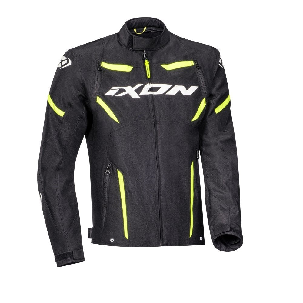 GIACCA MOTO STRIKER IXON NERO/BIANCO/GIALLO FLUO