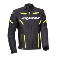 GIACCA MOTO STRIKER IXON NERO/BIANCO/GIALLO FLUO