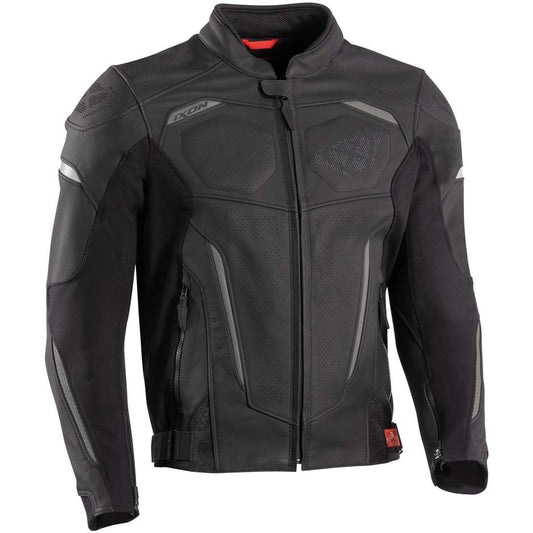 GIACCA IXON IN PELLE CEROS NERO/ANTRACITE