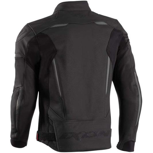 GIACCA IXON IN PELLE CEROS NERO/ANTRACITE