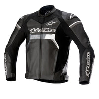 Giacca pelle Gp Force Leather Alpinestars nero/bianco