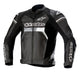 Giacca pelle Gp Force Leather Alpinestars nero/bianco