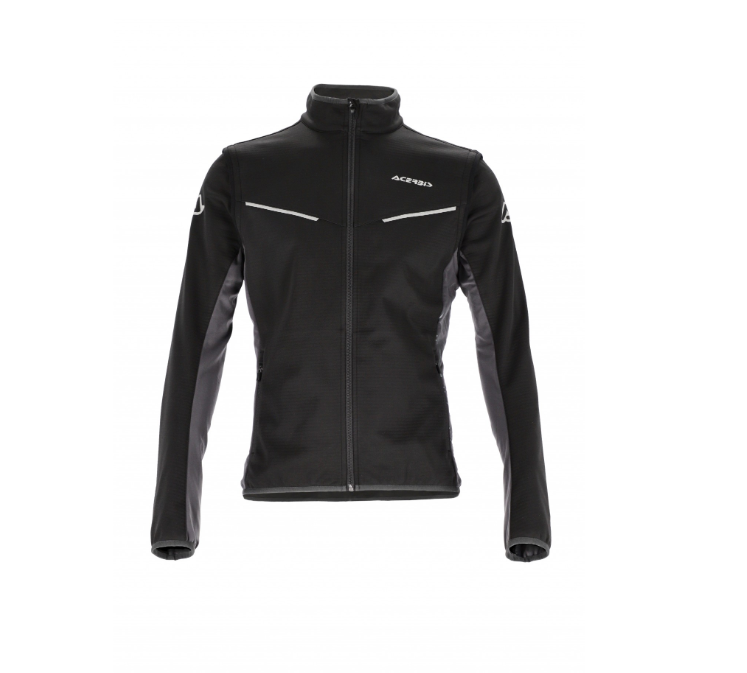 Giacca smanicabile softshell Track off-road Acerbis nero