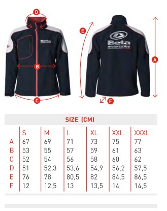 Giacca softshell Paddock Beta blu-bianco-rosso