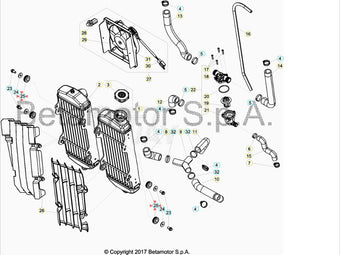 compare product Gommino Fissaggio Radiatore Beta RR 2T (2013-2019) - RR 4T (2005-2019) OEM 1634911000