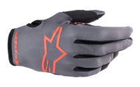 Guanti Cross Radar Grigio Rosso Neon Alpinestars