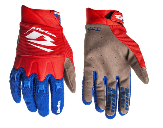 Guanti Enduro Shield Beta Blu-Rosso-Bianco