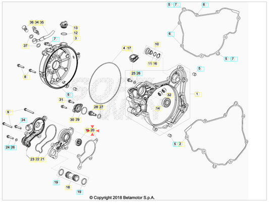 Guarnizione carta pompa acqua Beta RR 125/200 2T 2018-2024