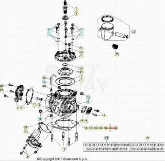 compare product Guarnizione cilindro 0.25 mm Beta RR 125/200 2T 2018/2022
