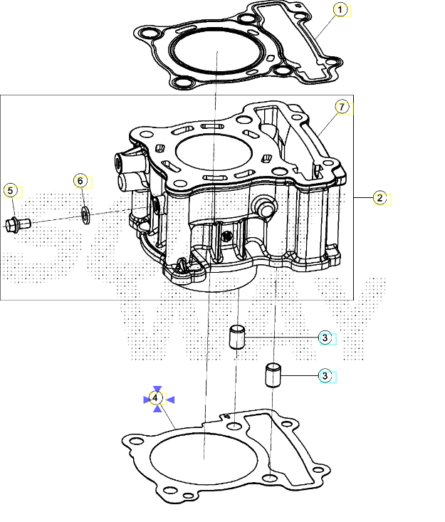 Guarnizione Cilindro Beta RR 125 4T T (2023-2026) OEM 051110140000