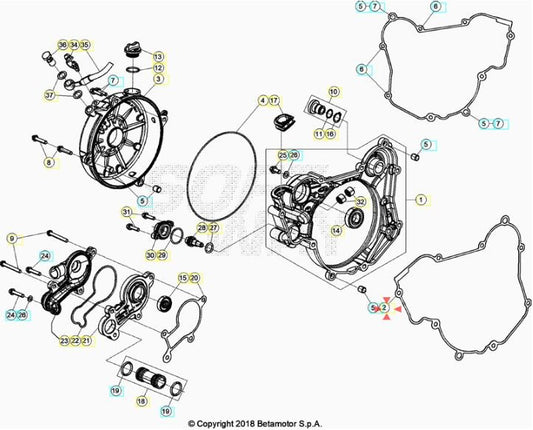 Guarnizione coperchio frizione Beta RR 125-200 2T 2018/2024