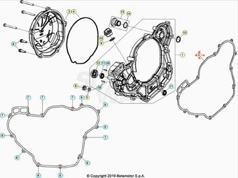 compare product Guarnizione Coperchio Frizione Beta RR 4T 350 390 430 480 (2020–2025) OEM 037010050000