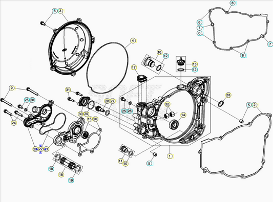 Guarnizione Pompa Acqua RR 250 / 300 2T (2013-2027) - Xtrainer 2T (2015-2026) - RX 2T (2023-2026) OEM 026010350000