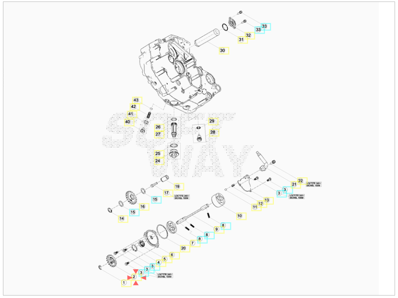 Ingranaggio pompa olio RR 350/390/400/430/450/480/498/520 2010/2019