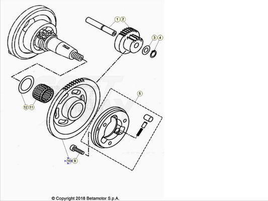 INGRANAGGIO AVVIAMENTO ELETTRICO BETA RR 125 4T LC 2013/2020