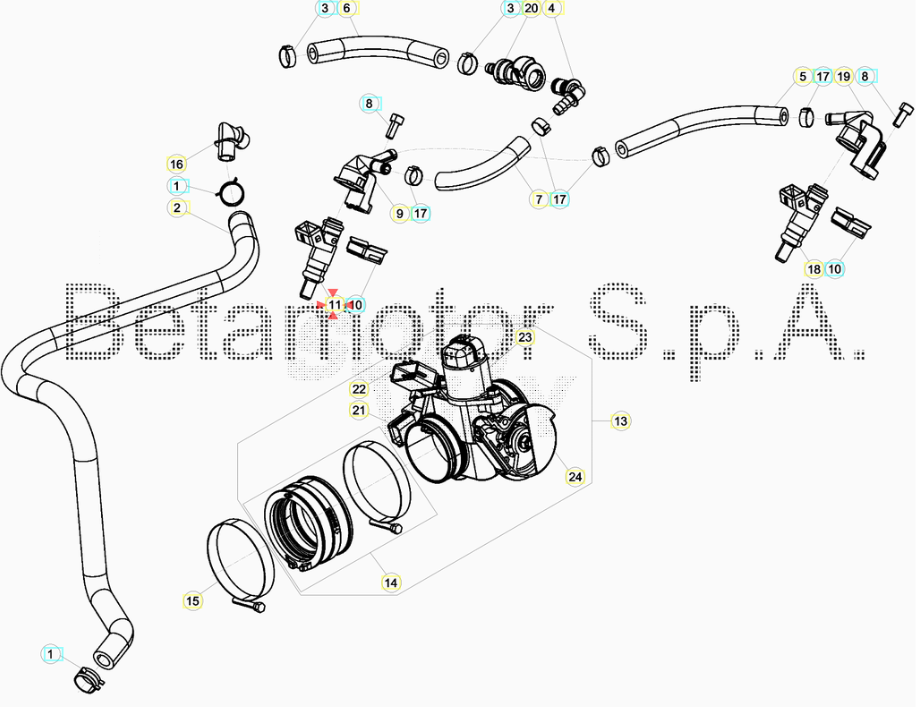 Iniettore Beta RR 4T 350 2015/2023 - RR 4T 390/430/480 2016/2023