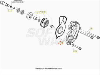 compare product Inserto Pompa Acqua Beta RR 4T (2020–2026) - RX 450 4T (2024-2026) OEM 037090068700