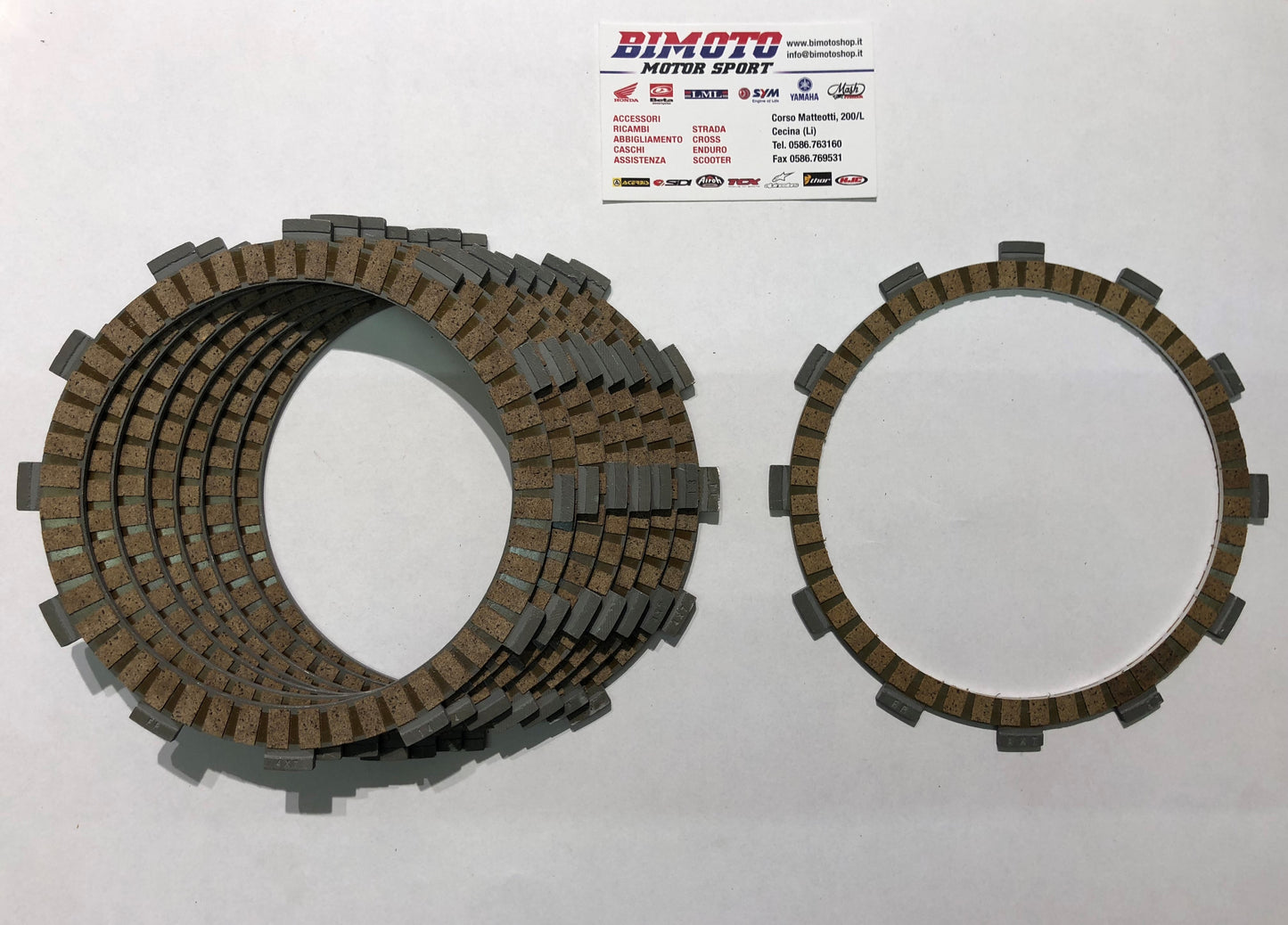 Kit dischi frizione guarniti originali Beta RR 250-300 2T 2013/2017 RR 350-390-400-430-450-480-490-498-520 4T 2011/2017