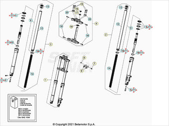 compare product Kit forcella (anelli di tenuta + kit boccole) Beta RR 50 Enduro/Motard Standard 2012/2025