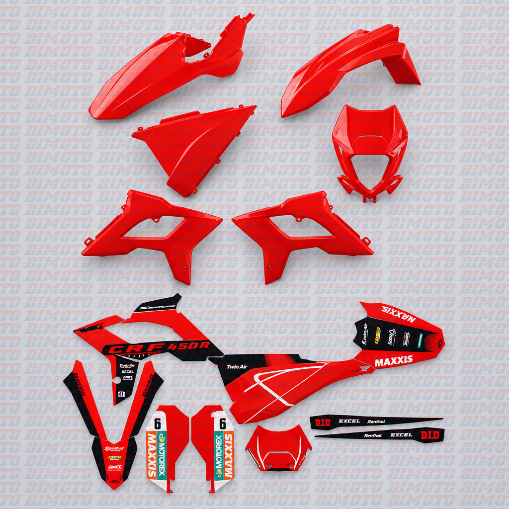 Kit Plastiche Restyling Completo di Adesivi Rosso Beta RR 2T-4T (2018-2019)