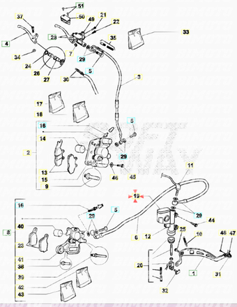compare product Rear brake pump cover spare parts kit Beta Alp 200 2008/2021 Alp 125 2008/2011 Urban