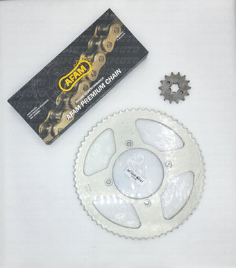 compare product Kit Trasmissione AFAM Passo 428 Beta RR 125 4T Enduro (2005-2020) Catena, Corona e Pignone