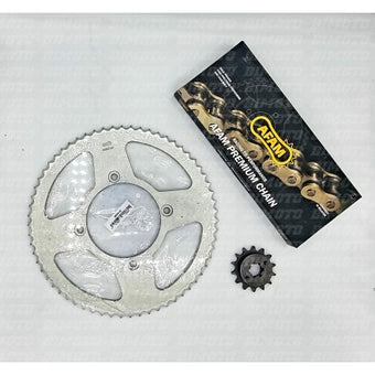 compare product Kit Trasmissione Passo 428 Beta RR 125 LC R 4T Enduro (2021–2026) Corona e Catena AFAM, Pignone Originale