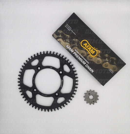 Kit Trasmissione Passo 428 Beta RR 125 Motard 4T (2005-2020) Corona Superprox, Catena e Pignone AFAM