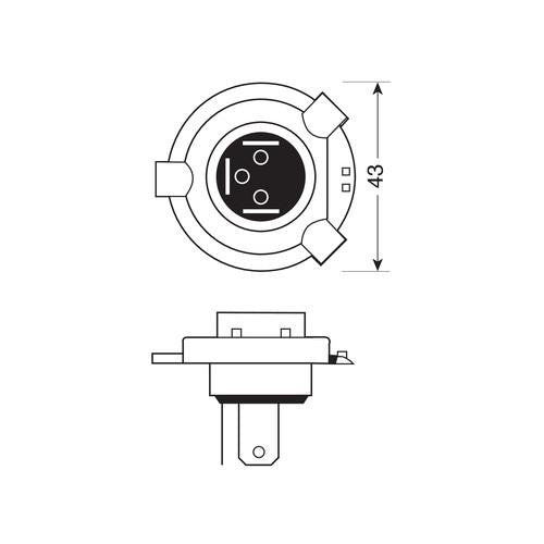 Lampada H4 12 LED 6500° K per conversione fari alogeni 9-32V - (H4) - 20W