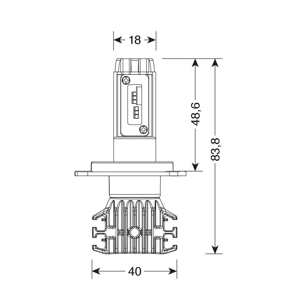 LAMPADINE LED H4 Pro-Bike 1 - 25W - P43t - 1 pz