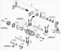 Leva cambio completa nera Beta RR 4T 2020/2024 - CROSS RX 4T