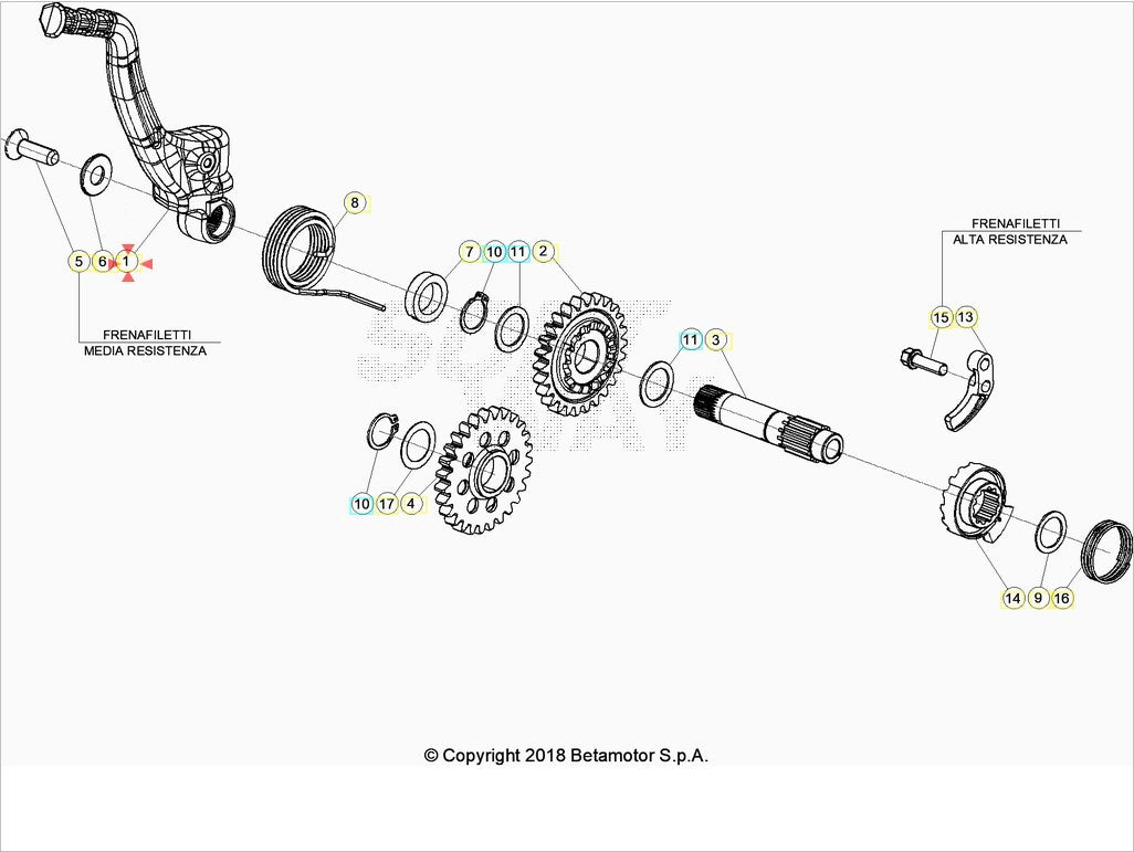 Leva messa in moto Beta RR 125 2T 2021-2025